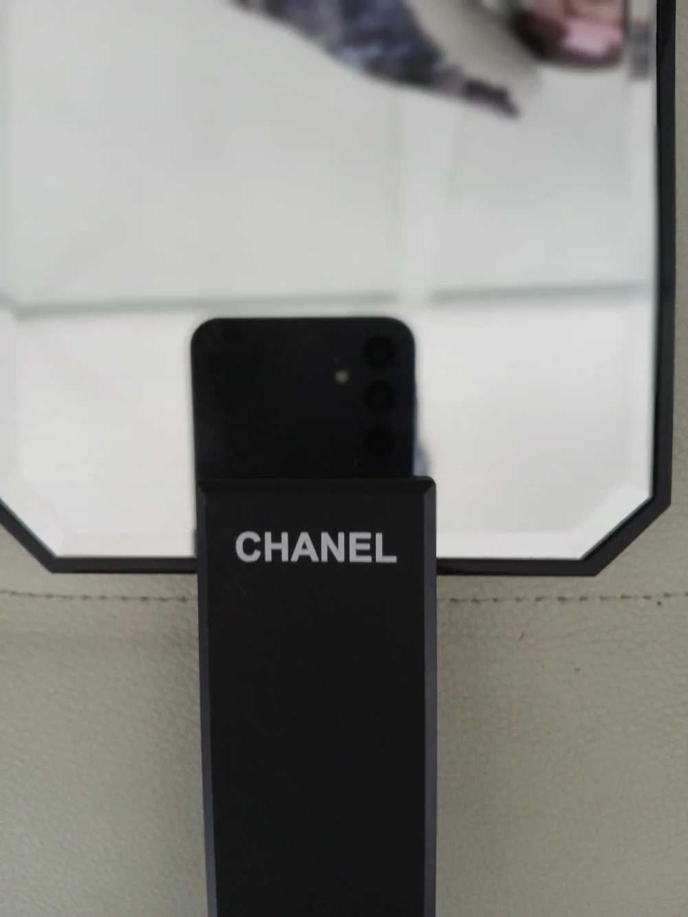 CHANEL Black Hand Mirror